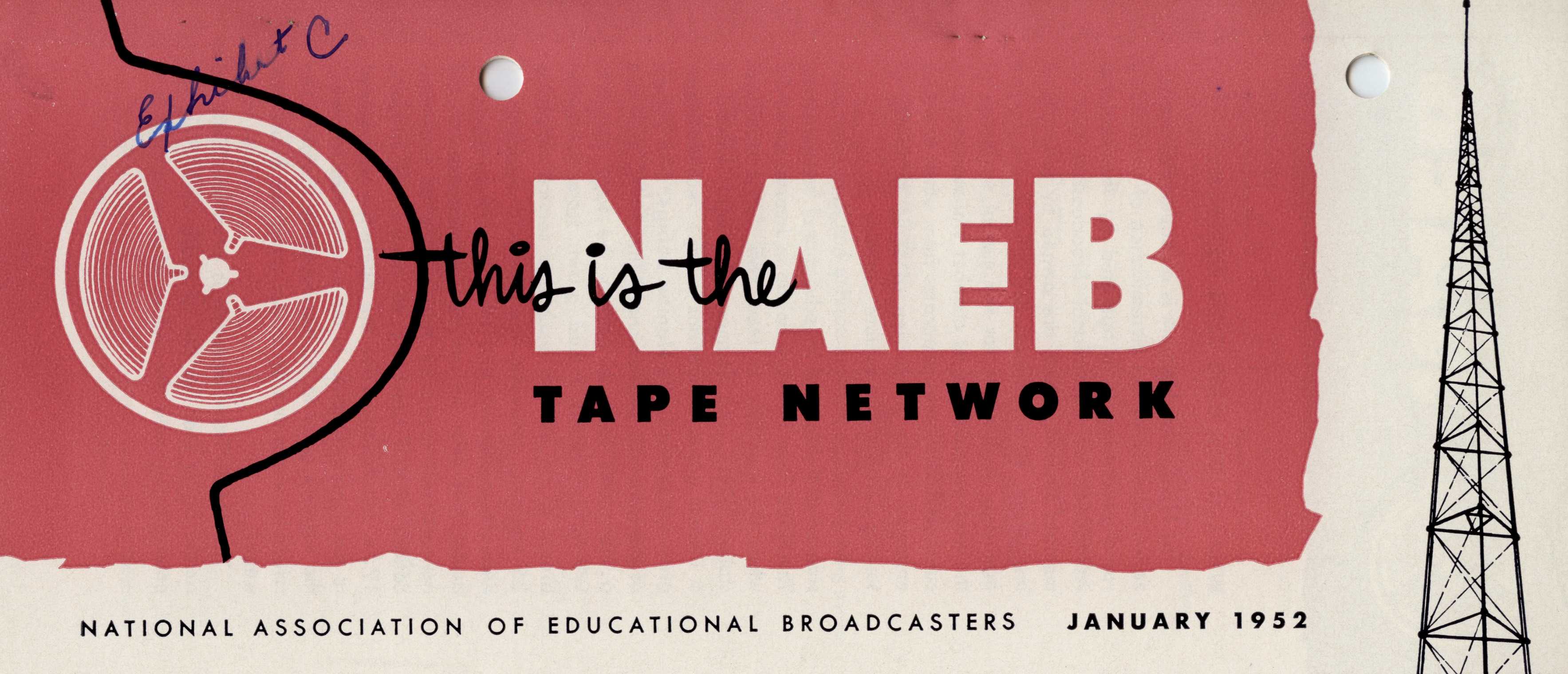 [January 1952 brochure](/document/naeb-b057-f10-06/) describing the NAEB Tape Network and its offerings.